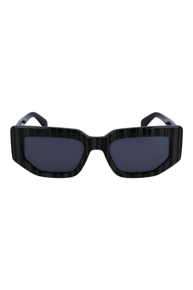 Kennet 54mm Rectangular Sunglasses, Main, color, ALLOVER STRIPES BLACK