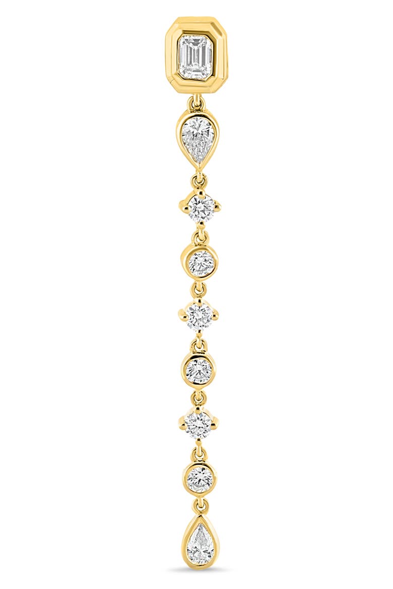 18K Gold Monaco Diamond Linear Drop Earrings (Online Trunk Show), Alternate, color, 18K YELLOW GOLD/ DIAMOND