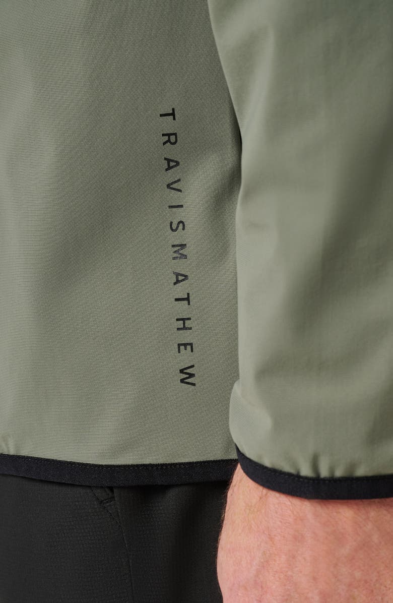 TravisMathew Tour Quarter Zip Pullover, Alternate, color, Dark Olive