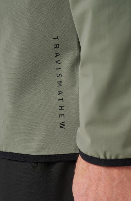 Travismathew Tour Quarter Zip Pullover In Green