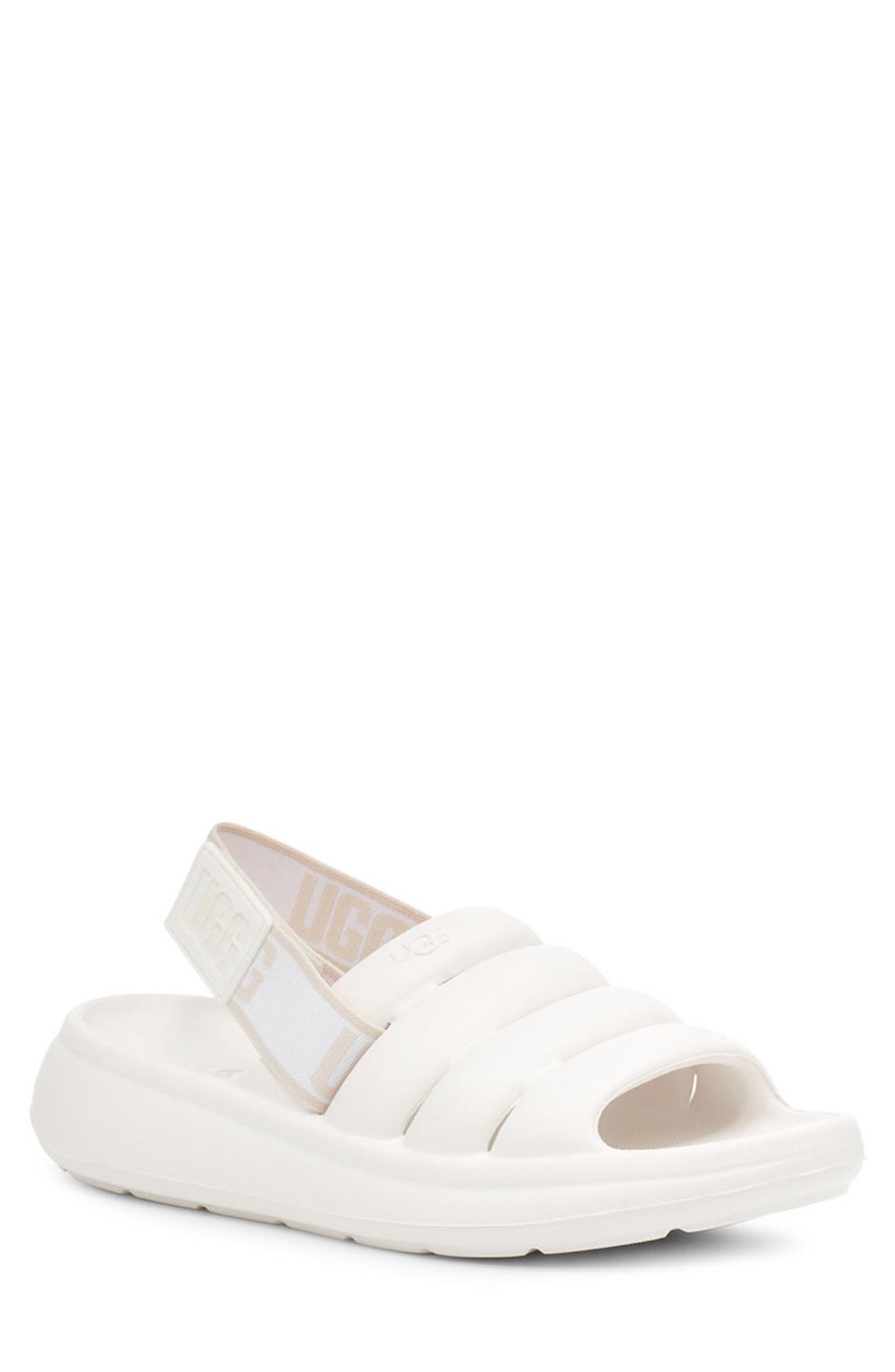 UGG Sport Yeah Slingback Sandal, Main, color, BRIGHT WHITE