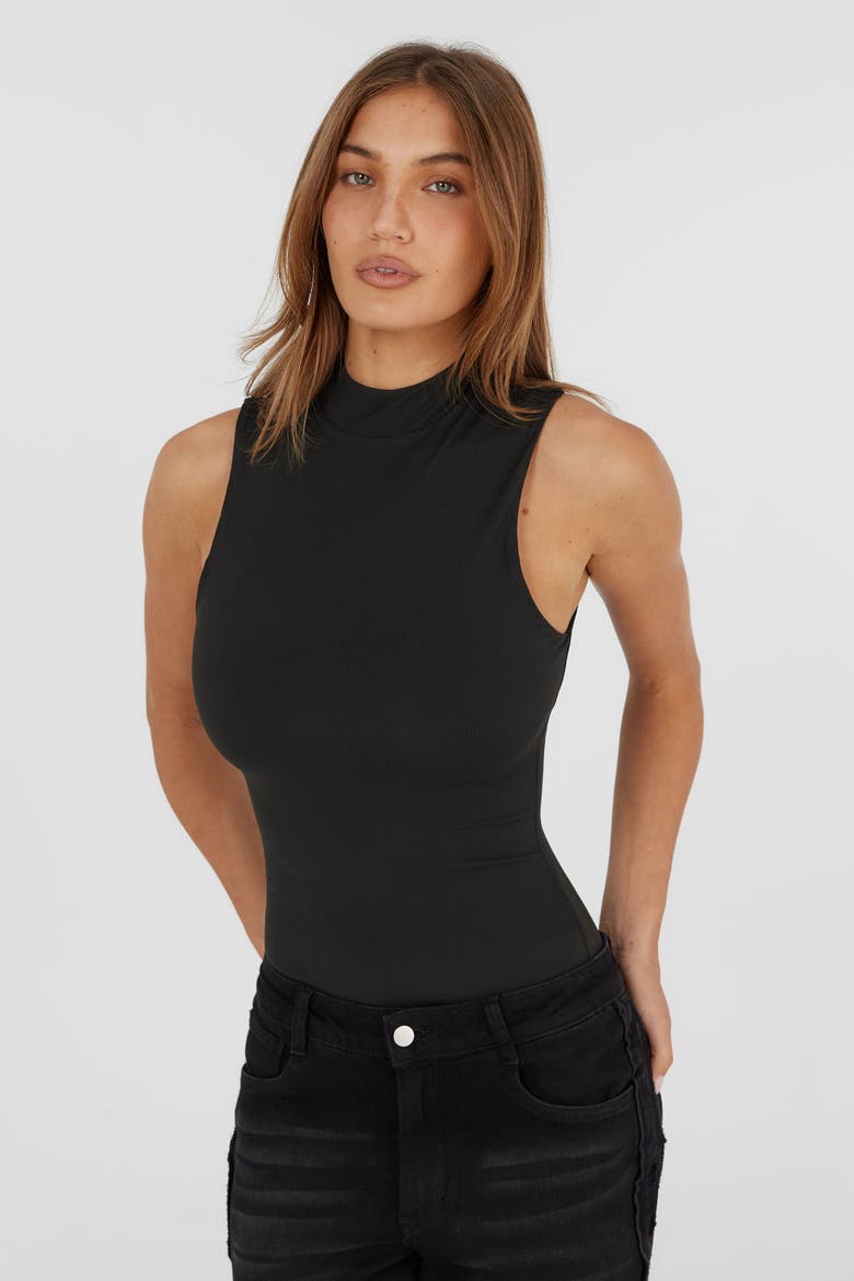Adeline Bodysuit, Alternate, color, Black