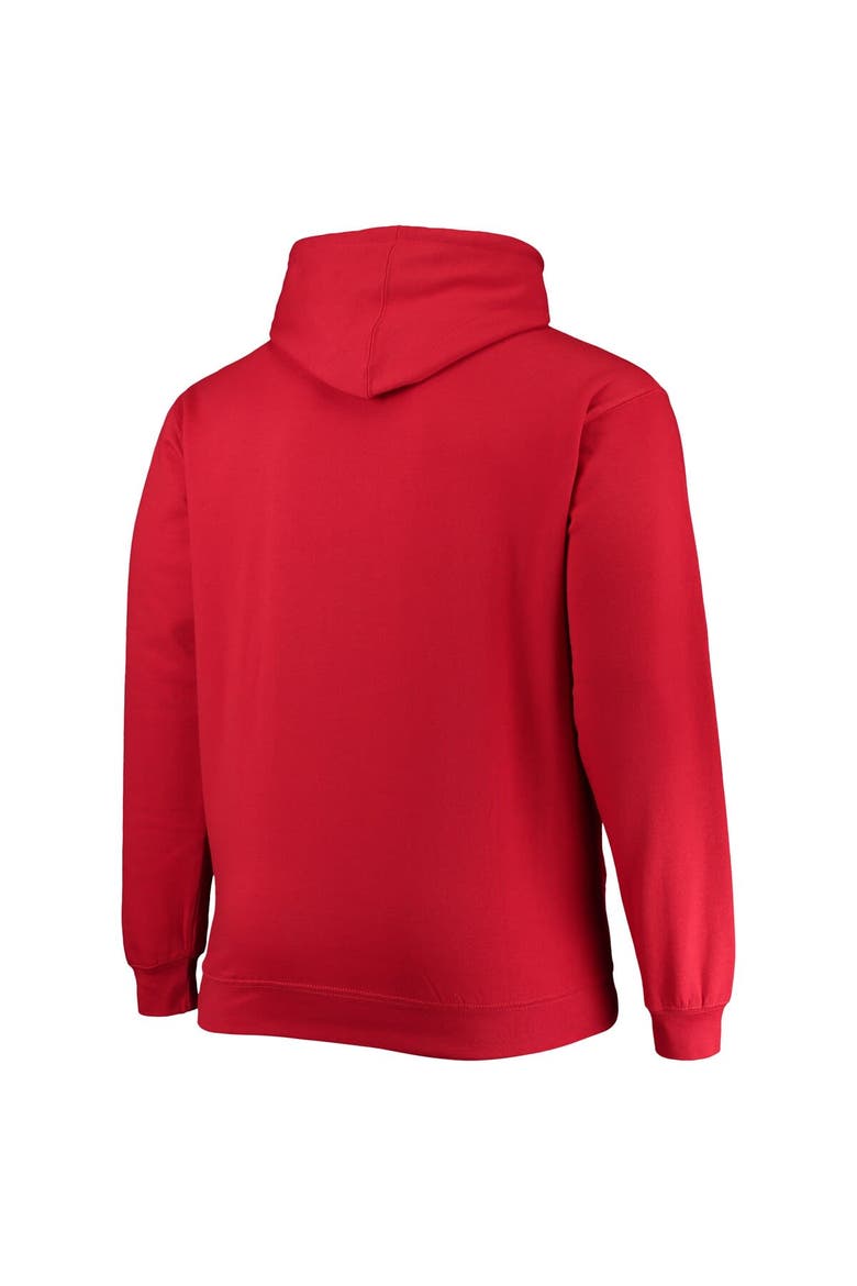 Men's Champion Scarlet Ohio State Buckeyes Big & Tall Arch Over Logo Powerblend Pullover Hoodie, Alternate, color, Scarlet