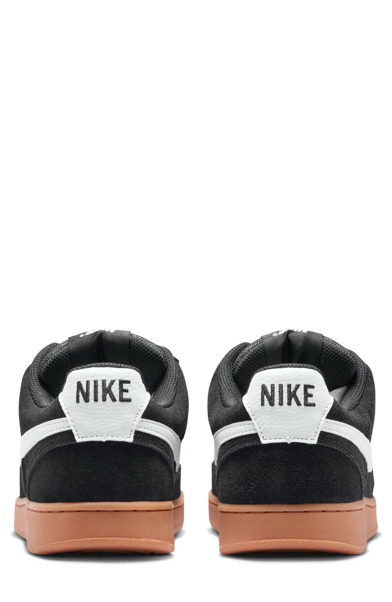 Nike Court Vision Low Sneaker, Alternate, color, Black/ Gum Med Brown