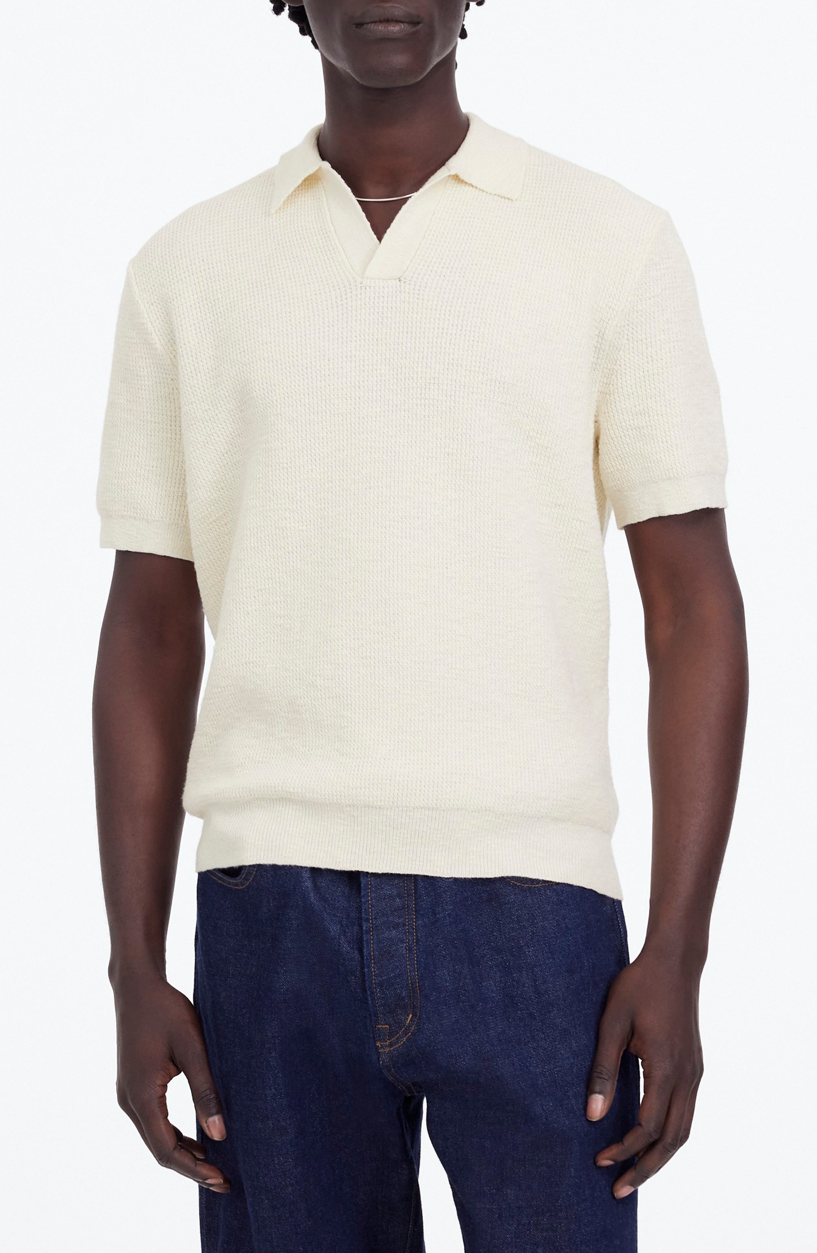 Madewell Johnny Collar Waffle Knit Polo