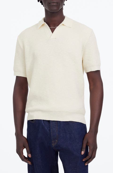 Johnny Collar Waffle Knit Polo
