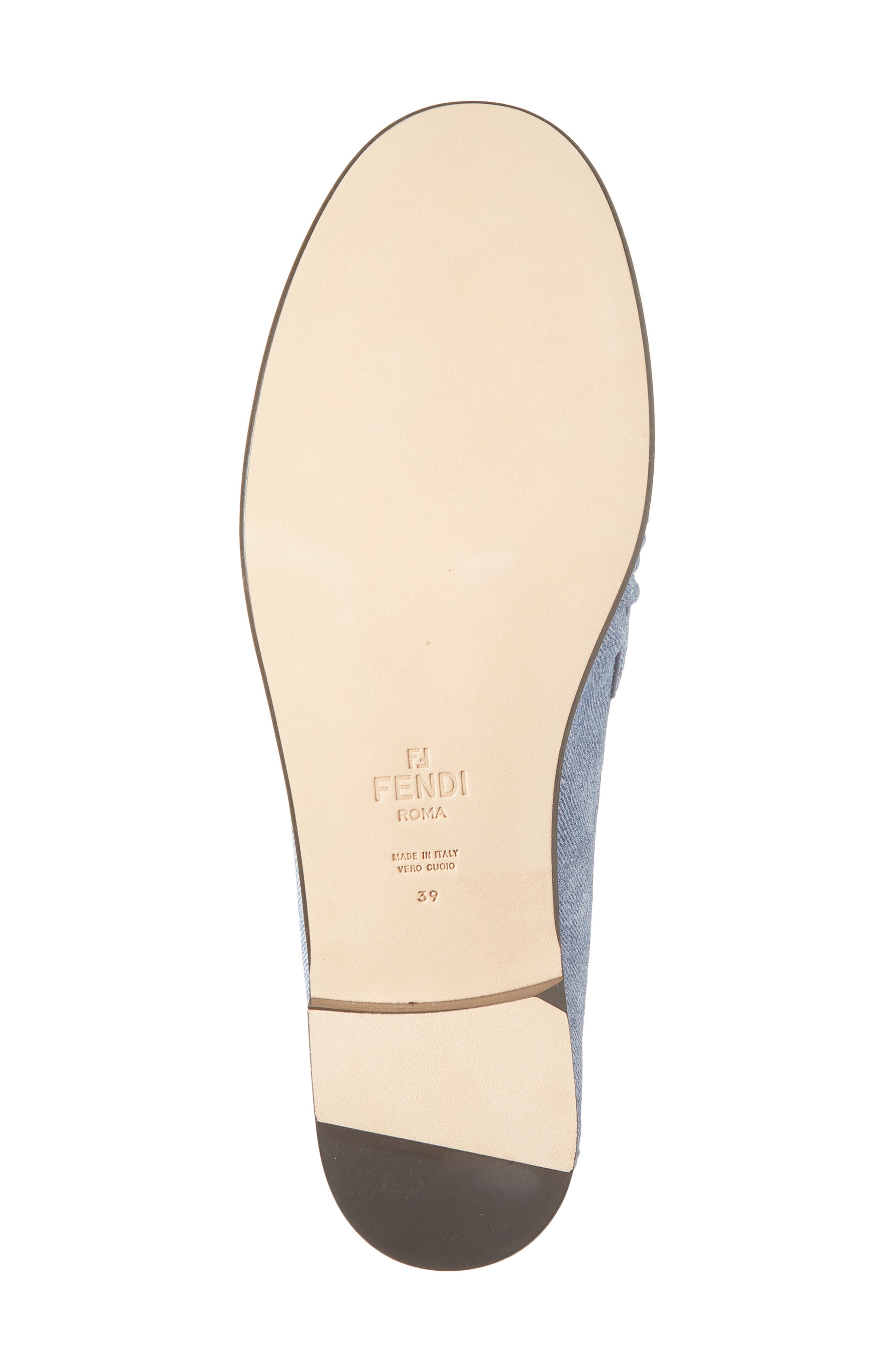 Fendi Baguette Loafer, Alternate, color, Blue