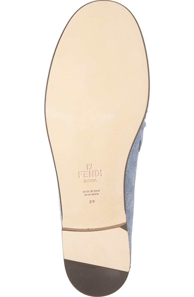 Fendi Baguette Loafer, Alternate, color, Blue