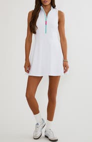 Beach Riot Fawn Half Zip Active Dress