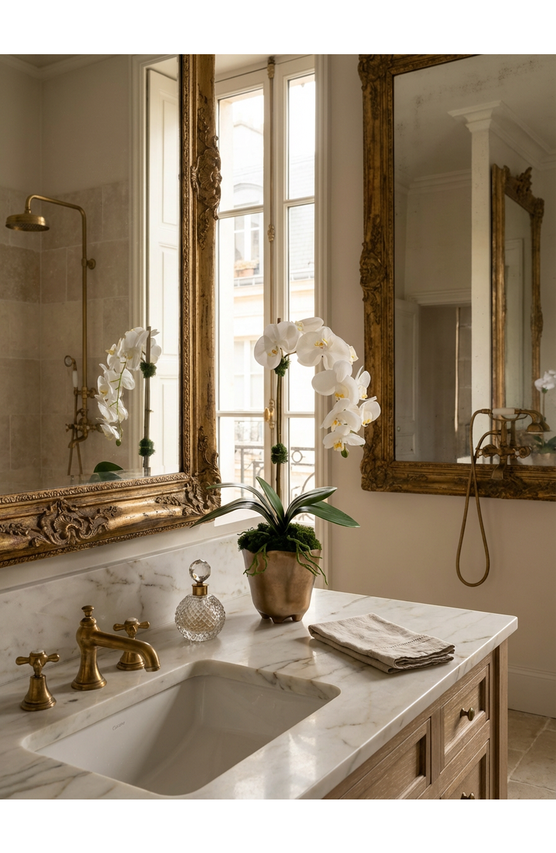 CocoBella Axel RealTouch Orchid Arrangement, Alternate, color, Snow