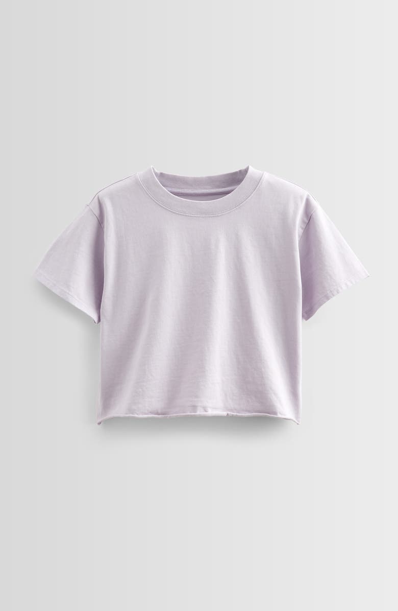 Treasure & Bond Kids' Crop Cotton T-Shirt, Main, color, Purple Petal
