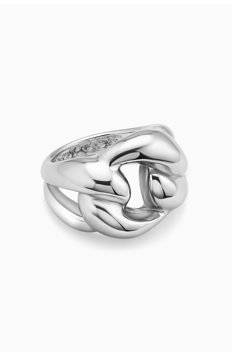 Oradina Sterling Silver Curb Appeal Ring, Alternate, color, Silver