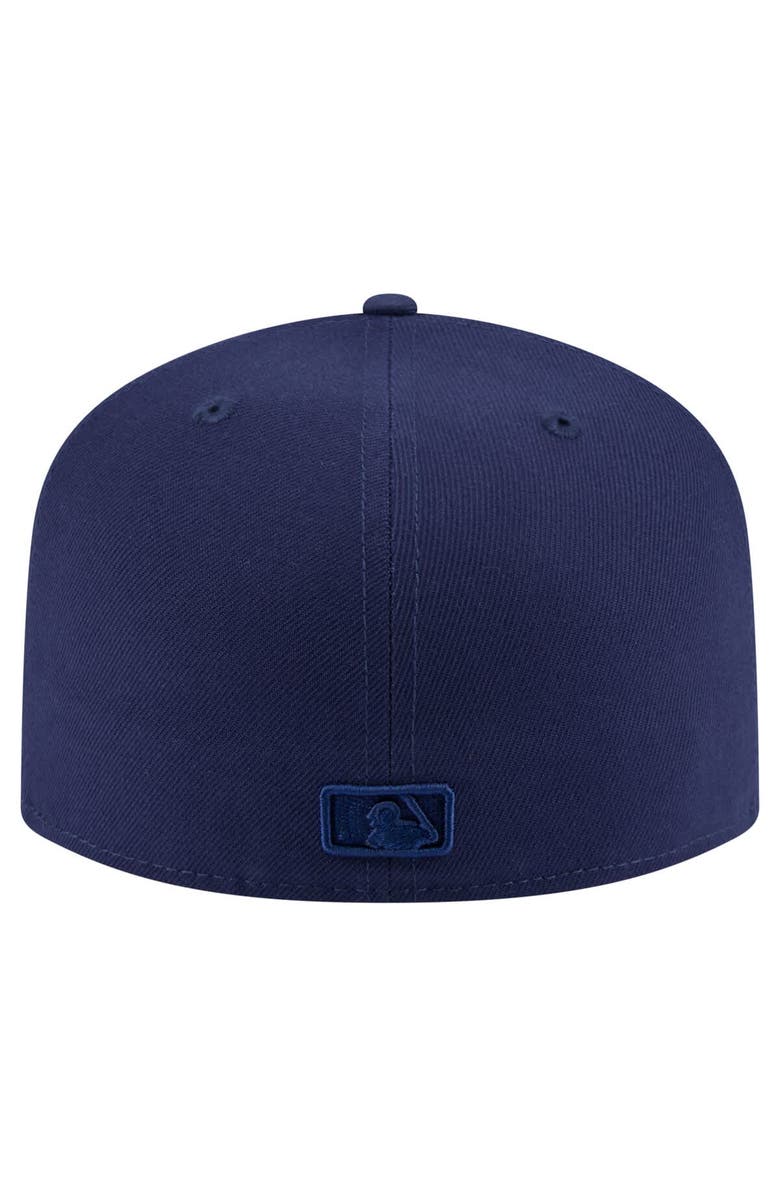 New Era Men's New Era Navy Cleveland Guardians Color Pack A-Frame 59FIFTY Fitted Hat, Alternate, color, Navy