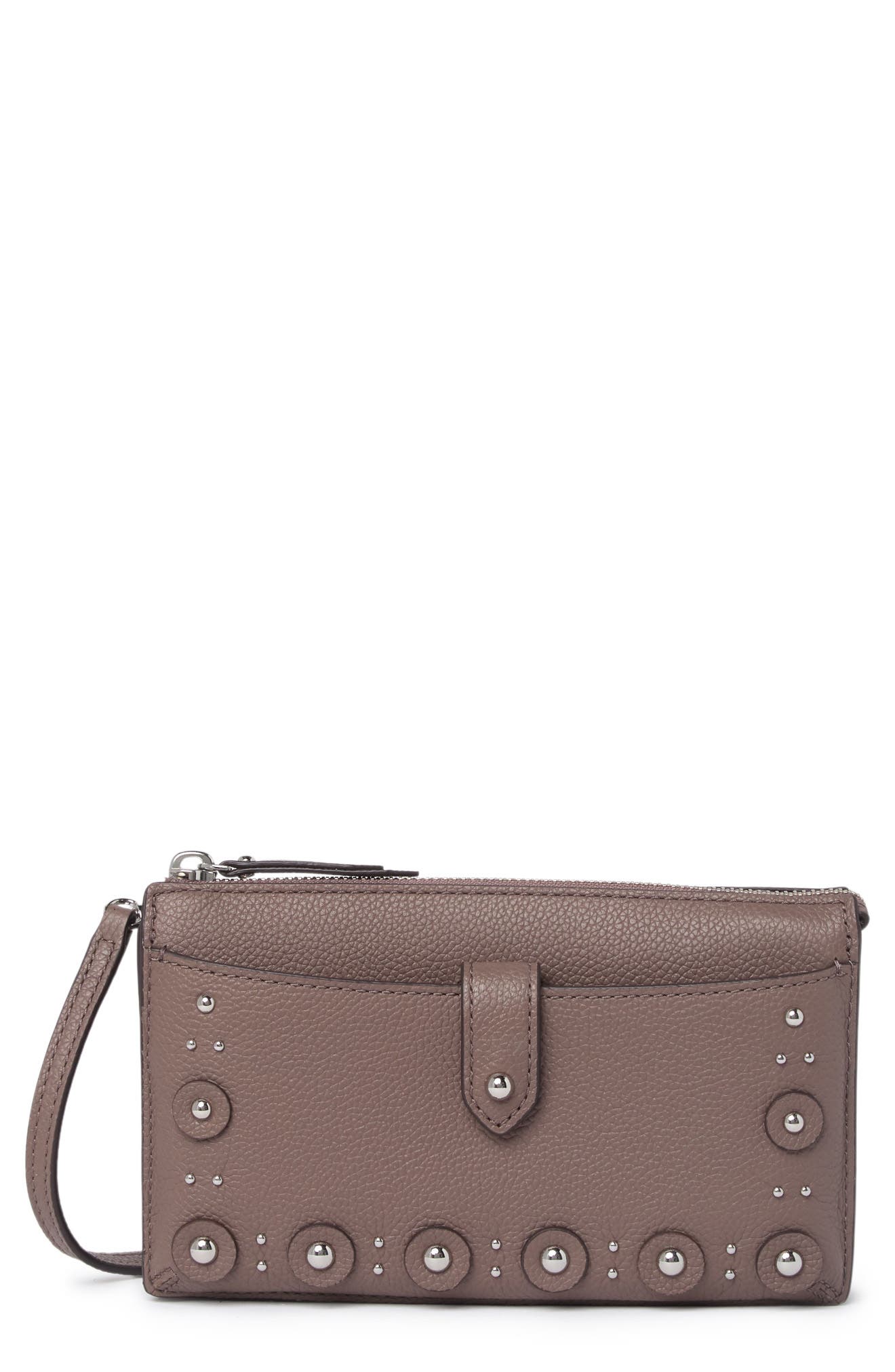 Kate Spade New York alegra studded leather wallet, Main, color, 