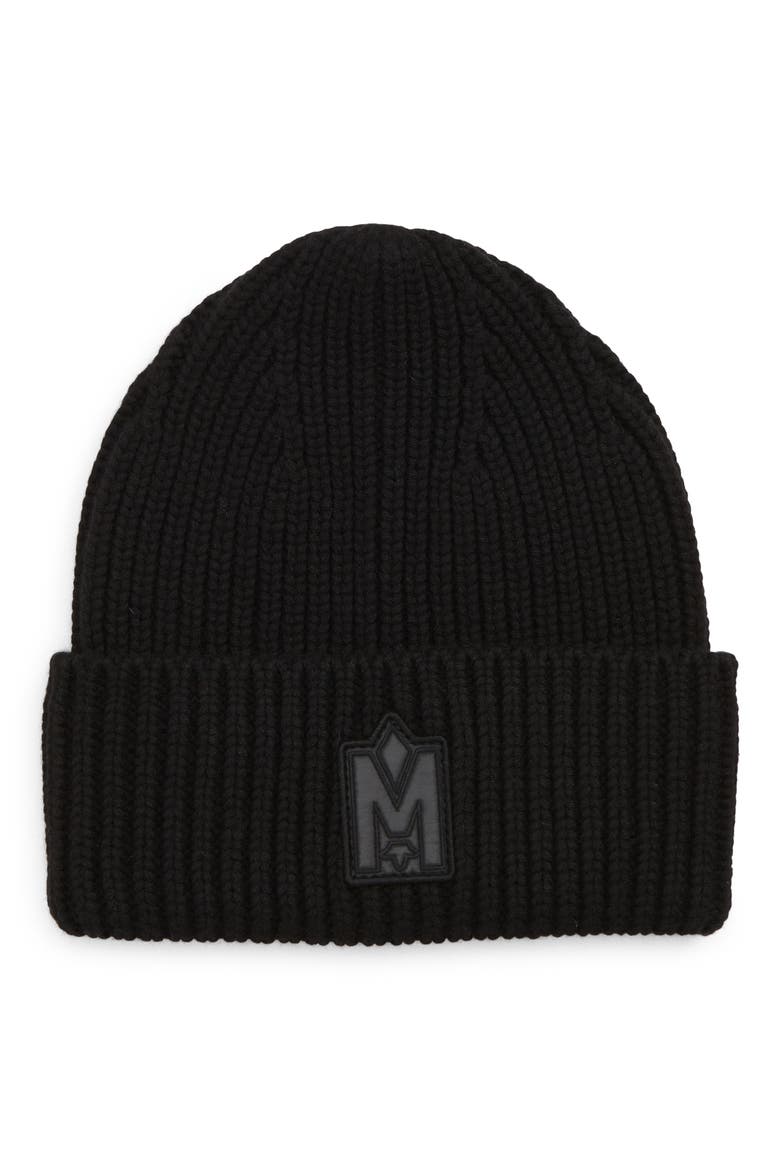 Jude Merino Wool Blend Beanie, Main, color, BLACK
