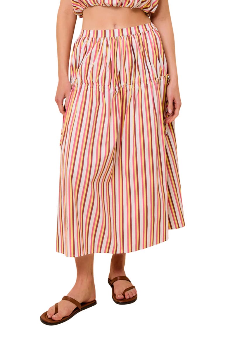 Ivy Stripe Stretch Poplin Maxi Skirt, Main, color, SYMI STRIPE