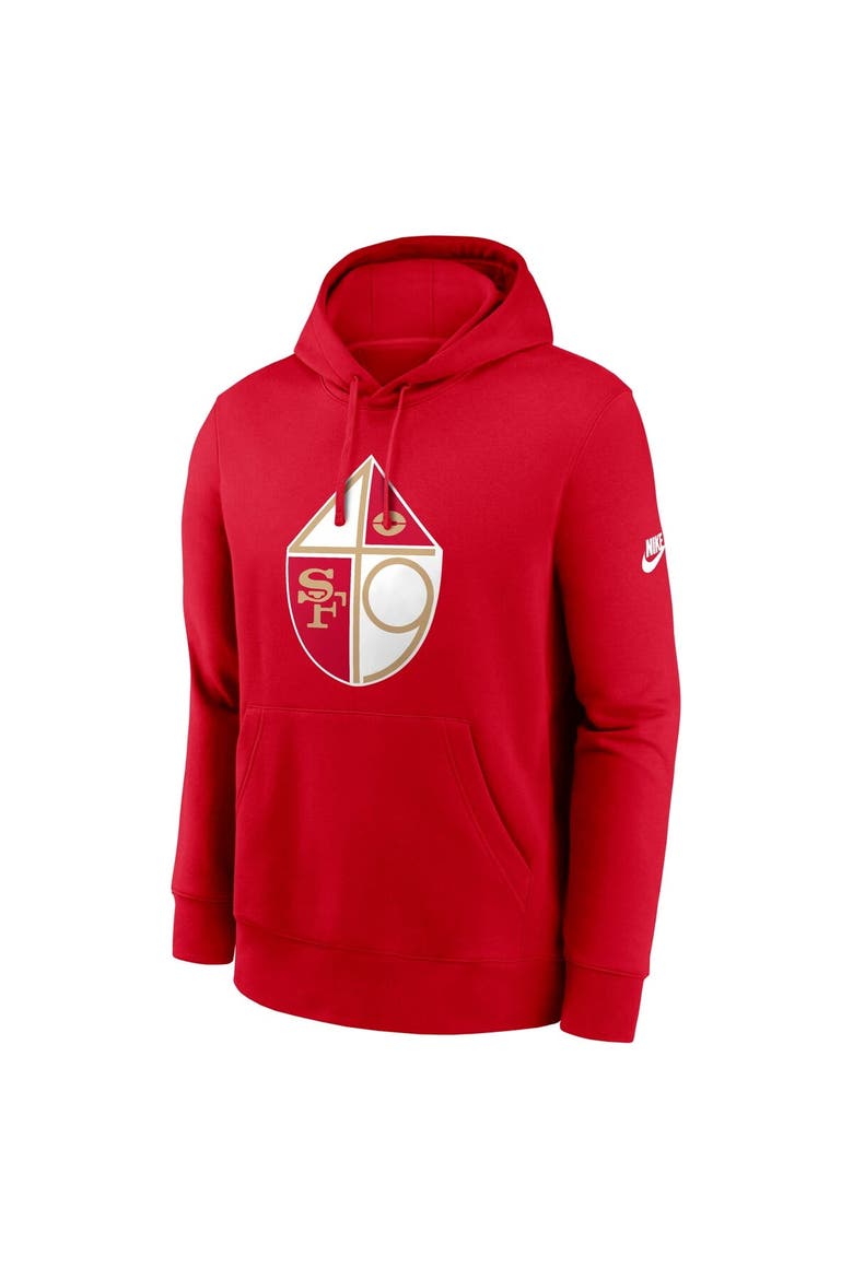 Men's Nike Scarlet San Francisco 49ers Club Fleece Pullover Hoodie, Alternate, color, Scarlet