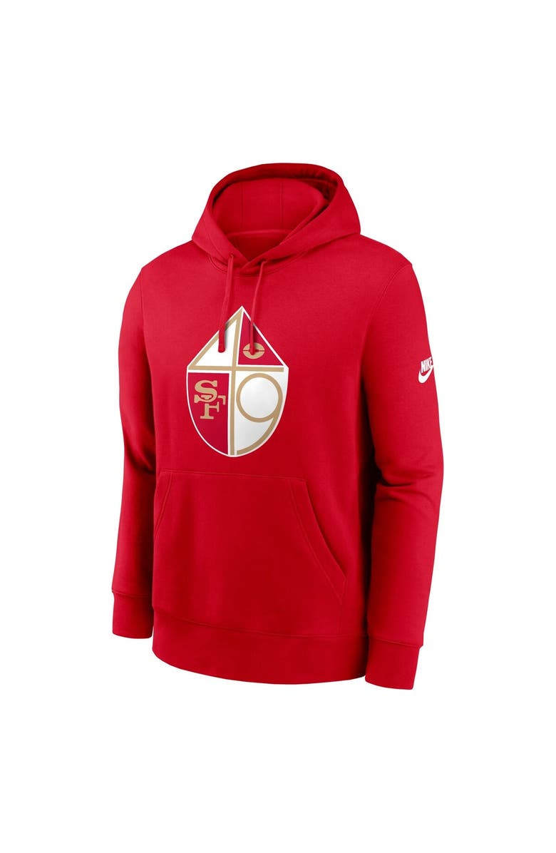 Nike Men's Nike Scarlet San Francisco 49ers Club Fleece Pullover Hoodie, Alternate, color, Scarlet