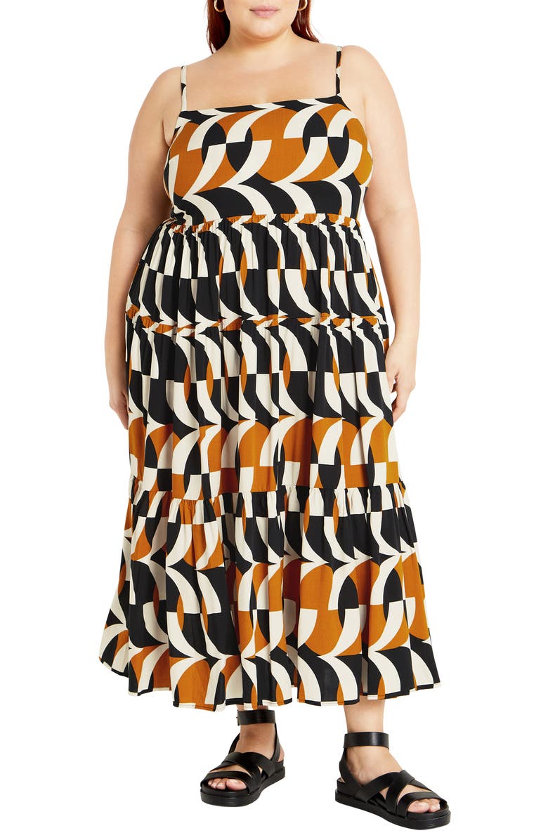 City Chic Mystic Midi Sundress, Main, color,