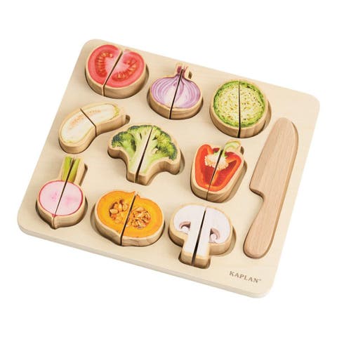 Wooden Slice 
Match Vegetable Puzzle