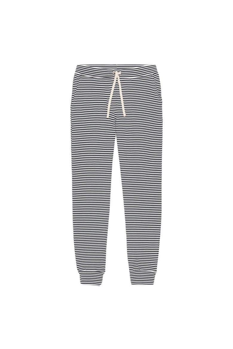 Grown-Ups Organic PJ Pant In Stripe, Main, color, Navy Ivory Stripe
