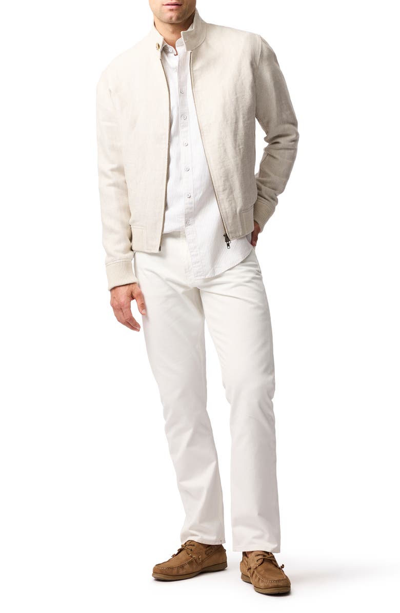 Rodd & Gunn Batista Hill Stripe Linen & Cotton Button-Up Shirt, Alternate, color, Sand