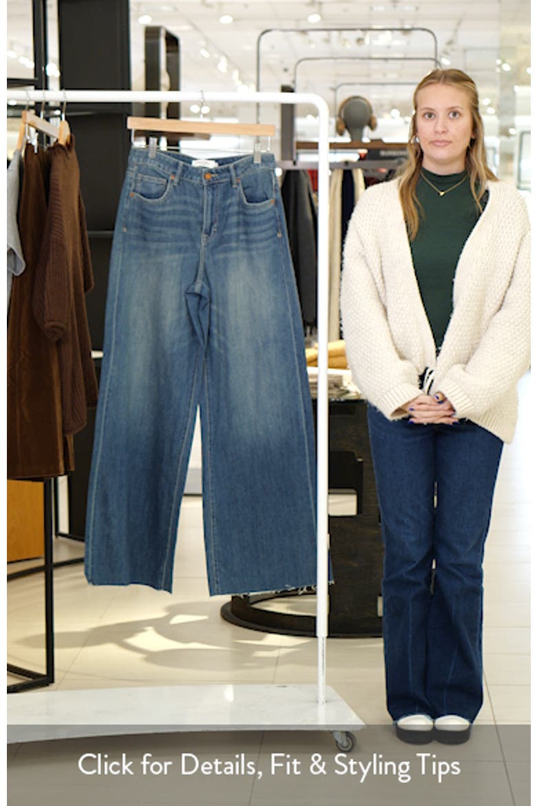 Raw Hem Wide Leg Jeans video