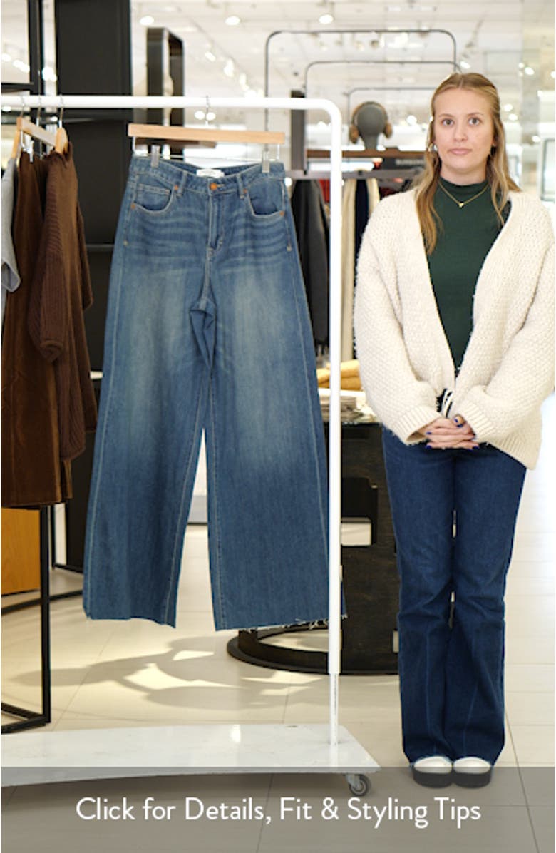 Raw Hem Wide Leg Jeans, sales video thumbnail