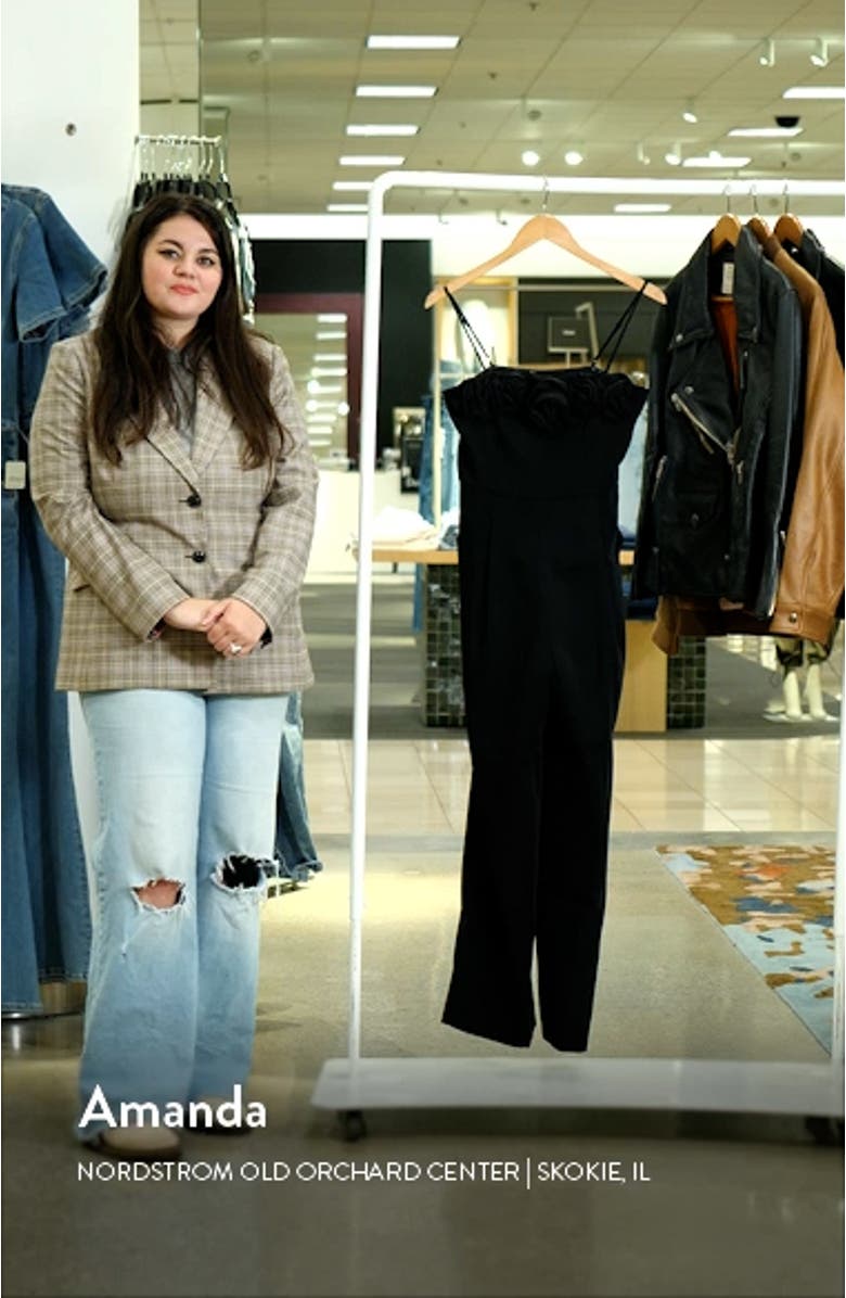 Rosette Trim Wide Leg Jumpsuit, sales video thumbnail