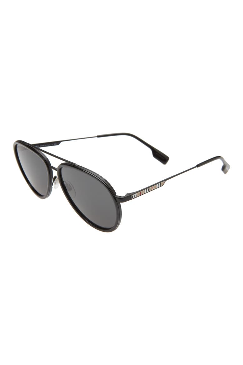 59mm Aviator Sunglasses, Alternate, color, BLACK/ DARK GRIGIO