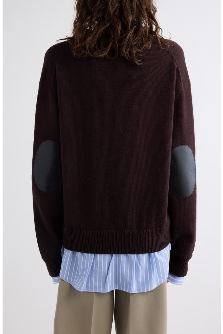 Karooniv Wool V-Neck Sweater, Alternate, color, DARK BROWN