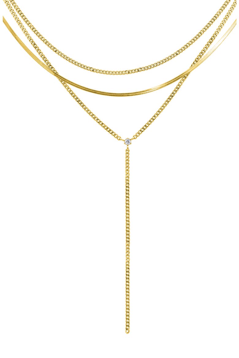 3-Piece Mixed Chain Necklace Set, Main, color, GOLD