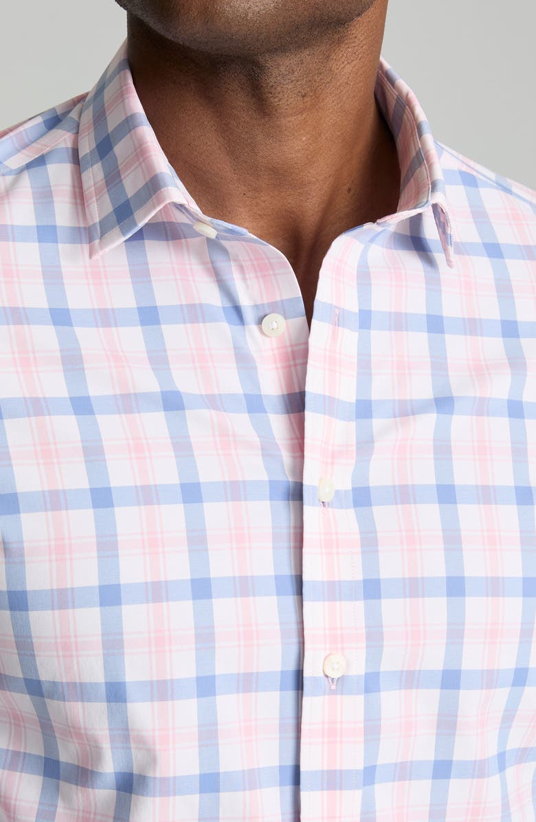 UNTUCKit Winwood Check Performance Button-Up Shirt, Alternate, color, Pink