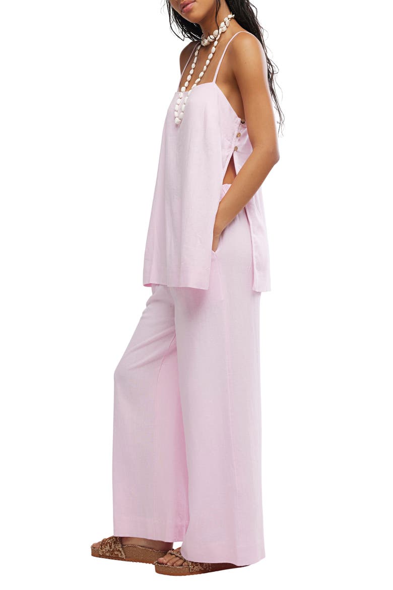 Sightseer Longline Square Neck Top & Wide Leg Pants Set, Alternate, color, PINK TULLE