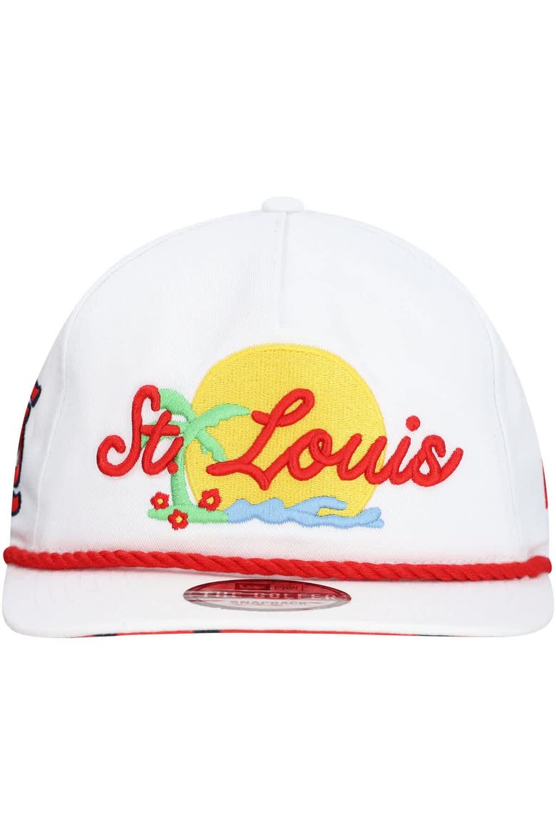 Men's New Era White St. Louis Cardinals Paradise Golfer Adjustable Hat, Alternate, color, White