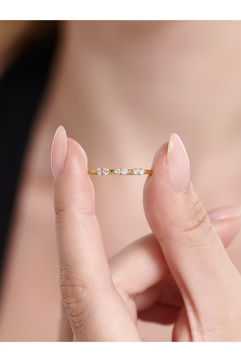 Triple Cluster Lab Grown Diamond Ring in 14K Gold, Alternate, color, Yellow Gold