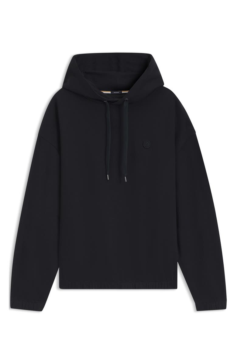 BOSS Stevens Cotton Pullover Hoodie, Alternate, color, Black