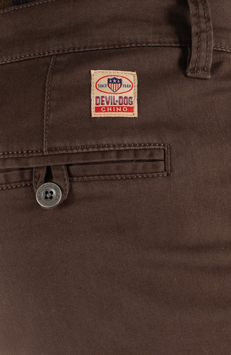 Devil-Dog Dungarees Flat Front Stretch Cotton Chinos, Alternate, color, 