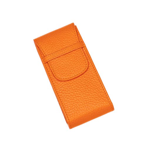 Rapport London Portobello Single Leather Watch Pouch In Orange