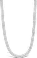 Sterling Forever Sterling Silver Thick Herringbone Chain Necklace