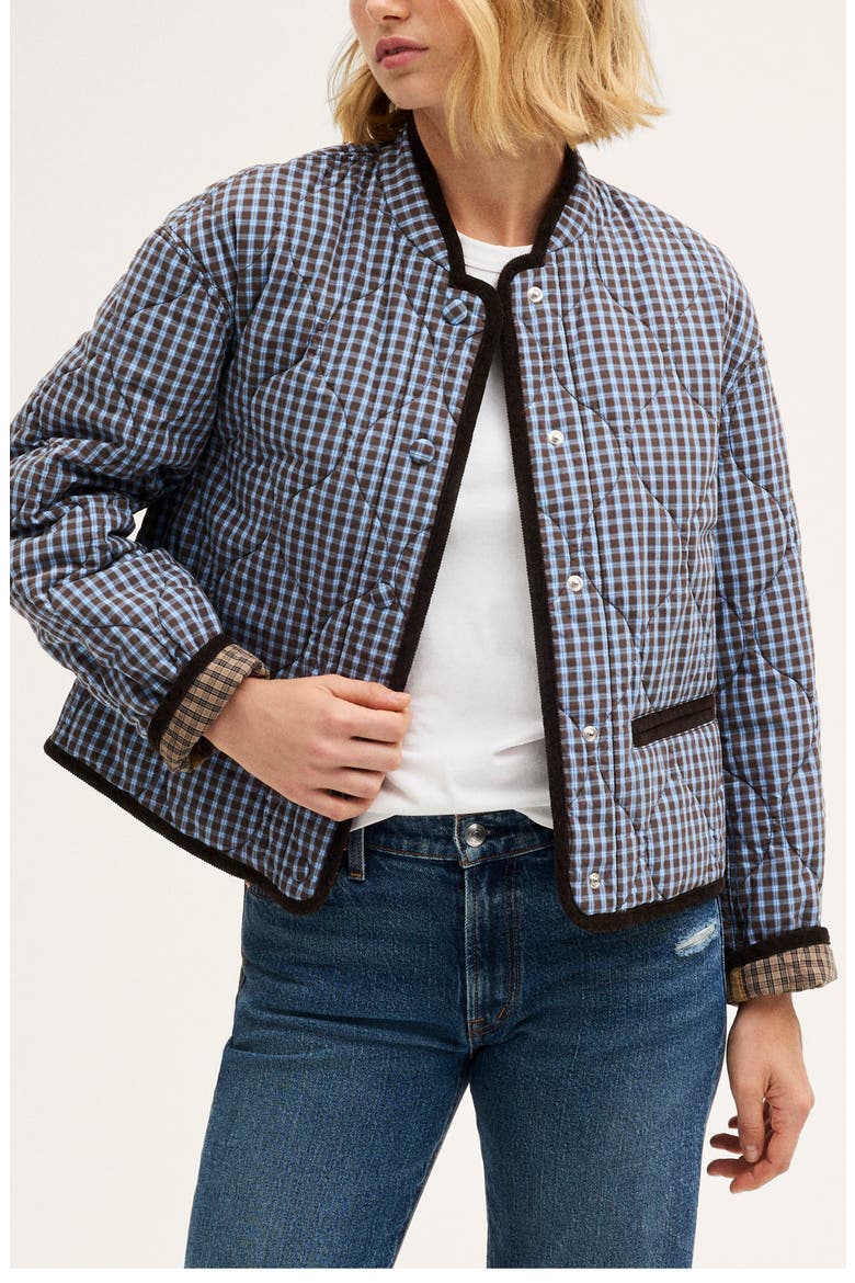 Quilted Liner Jacket, Main, color, DARK BROWN