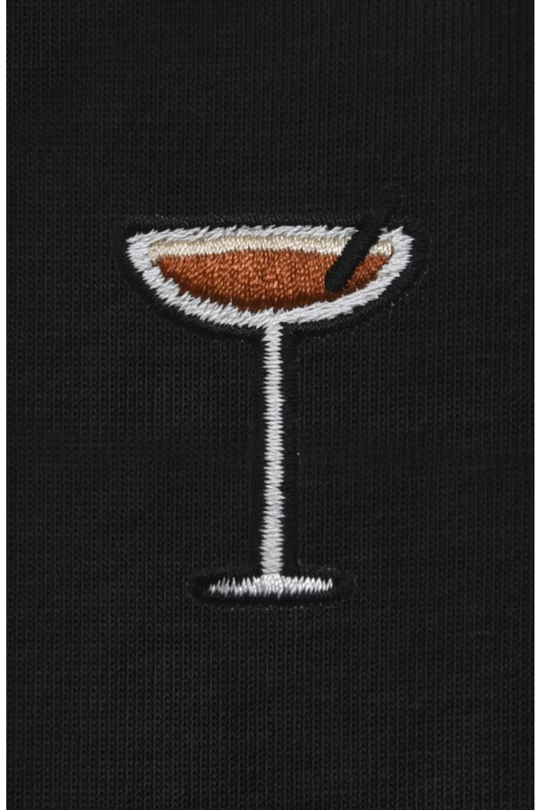 Womens Coffee Martini Jersey Relaxed Tee, Alternate, color, Black