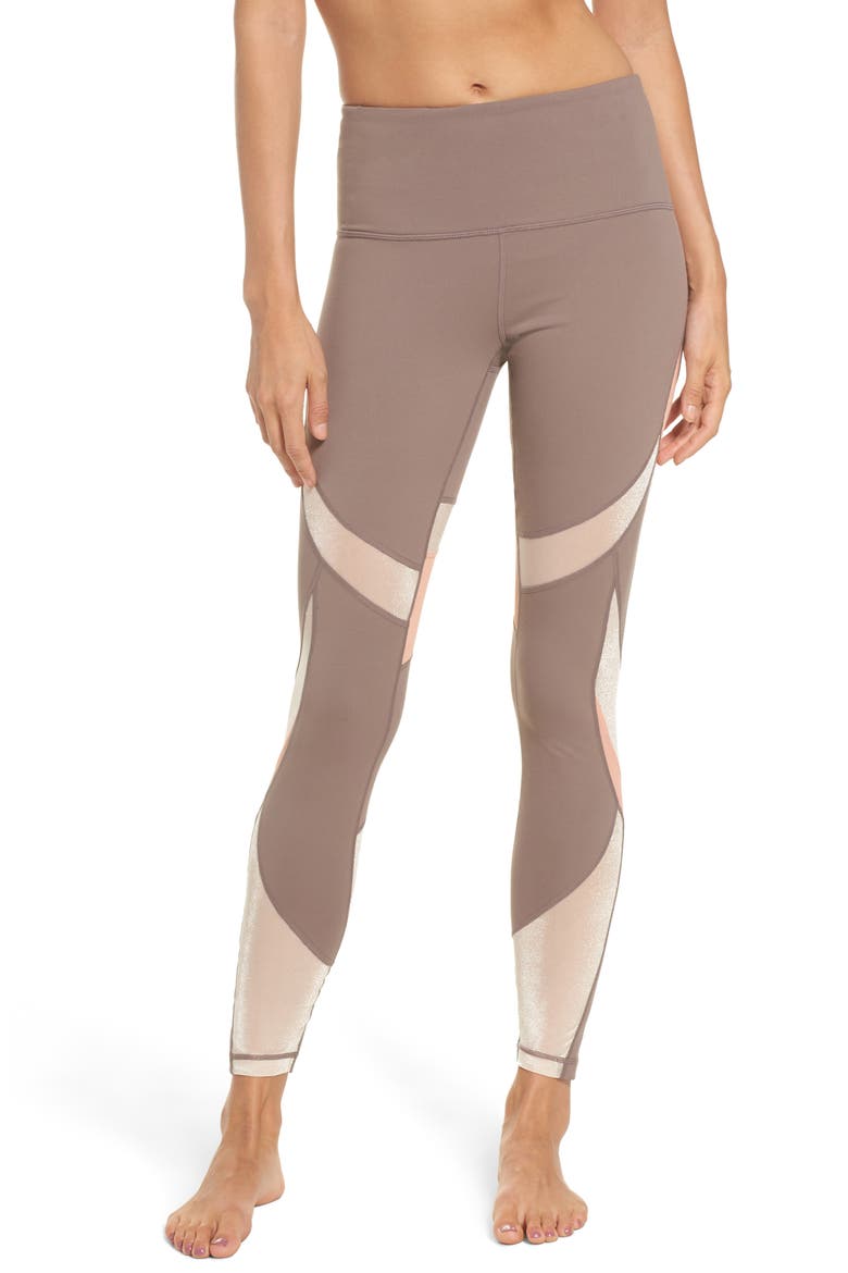Define High Waist Leggings, Main, color, TAN DUSK