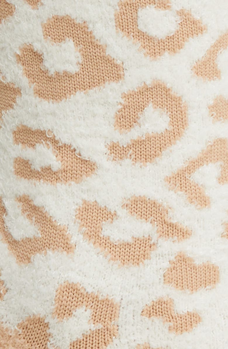 UGG<sup>®</sup> Leslie Crew Socks, Alternate, color, Natural Leopard