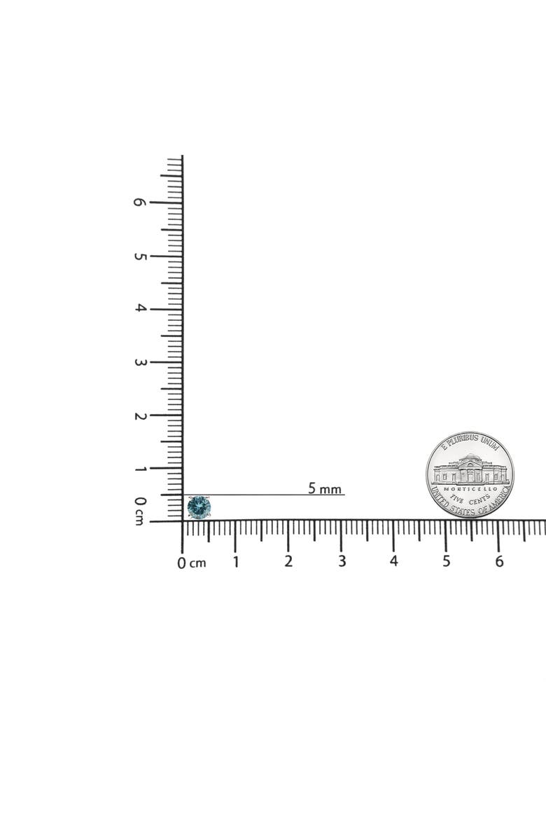 Haus of Brilliance 14K Gold 1/2 Ct Aqua Blue Diamond Stud Earrings, Alternate, color, White