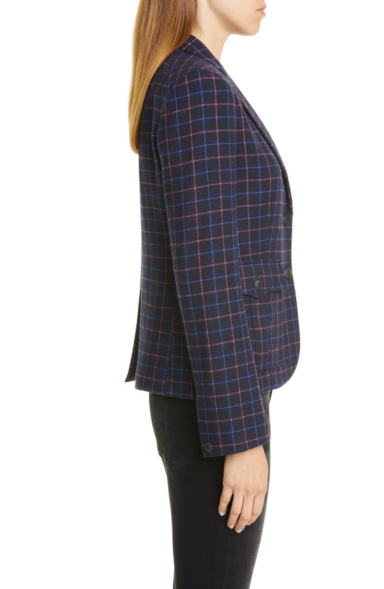 rag & bone Nancie Check Blazer, Alternate, color, 