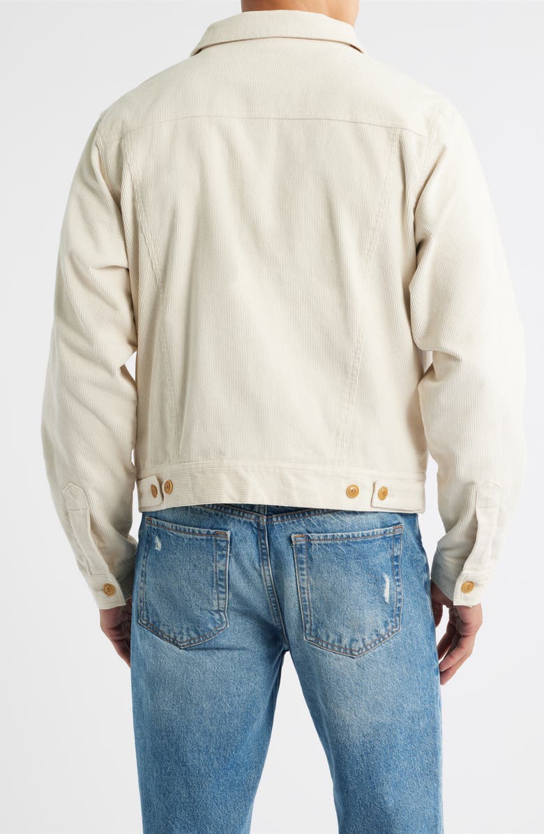 Schott NYC Cotton Corduroy Trucker Jacket, Alternate, color, Off White