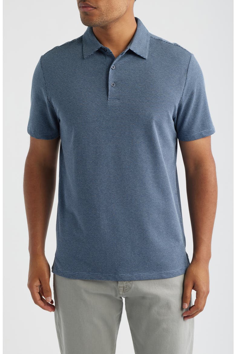 Keyes Jacquard Knit Polo, Main, color, BLUE NIGHT