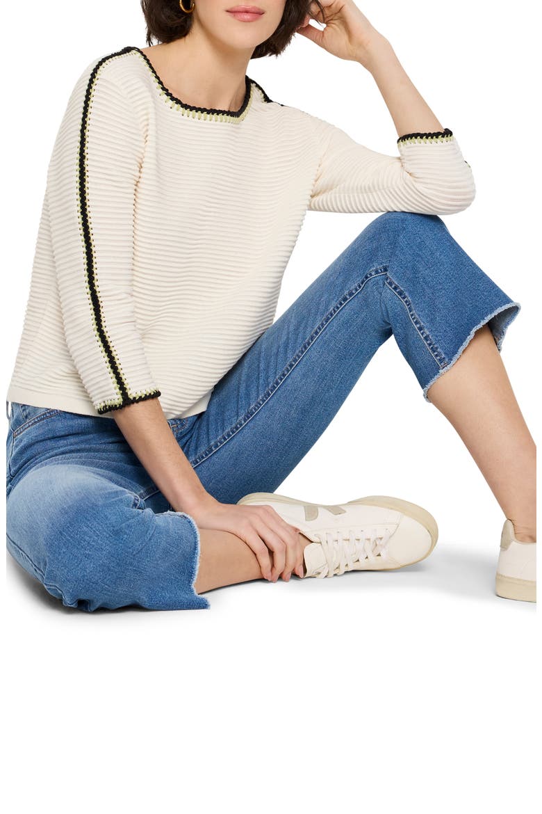 Ottoman Stitch Sweater, Alternate, color, CLASSIC CREAM