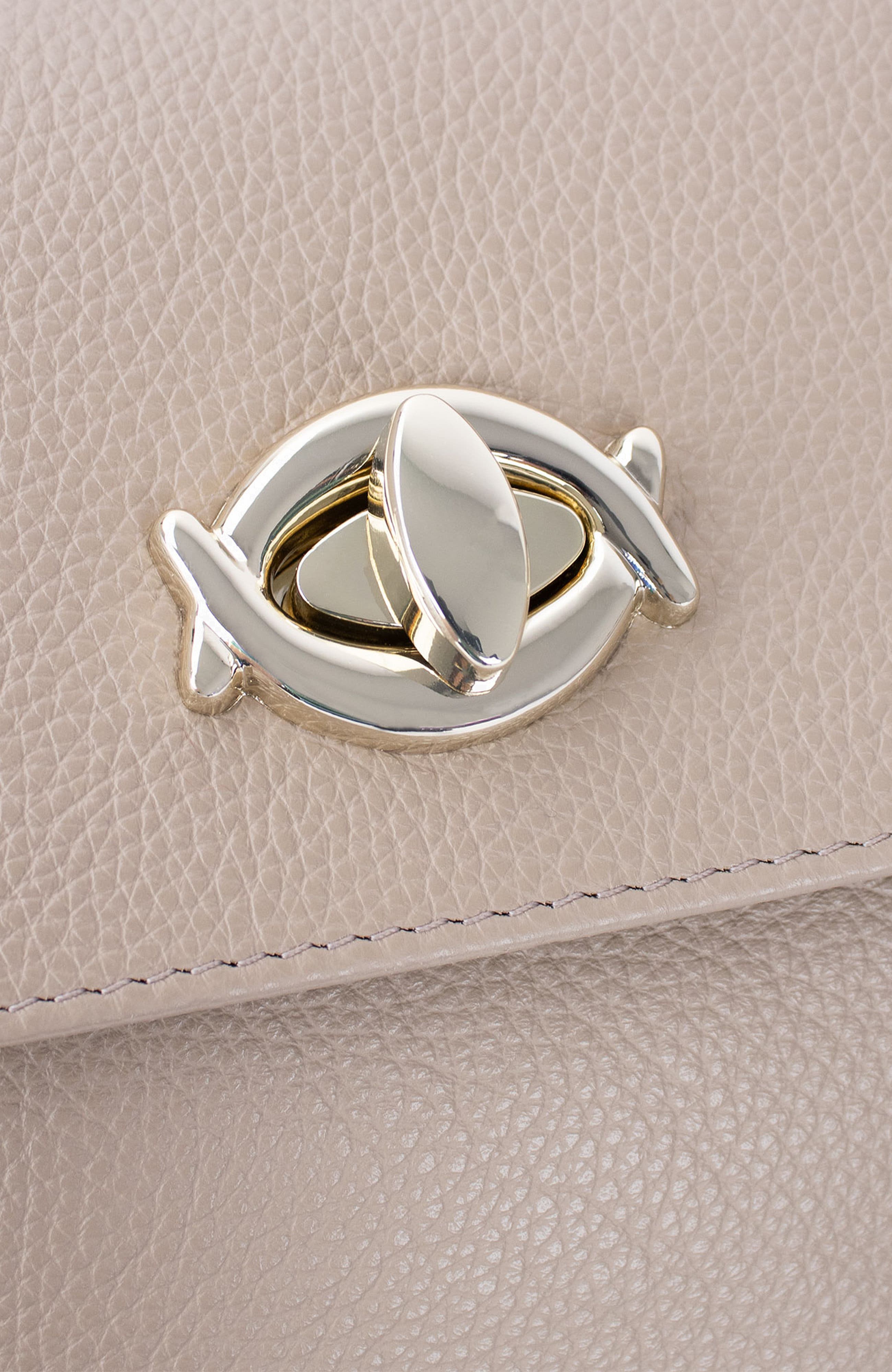 Muse 536 Pebbled Leather Shoulder Bag, Alternate, color, Light Sand